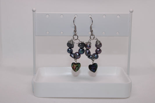 Fresh Water Pearls with Shell Hearts