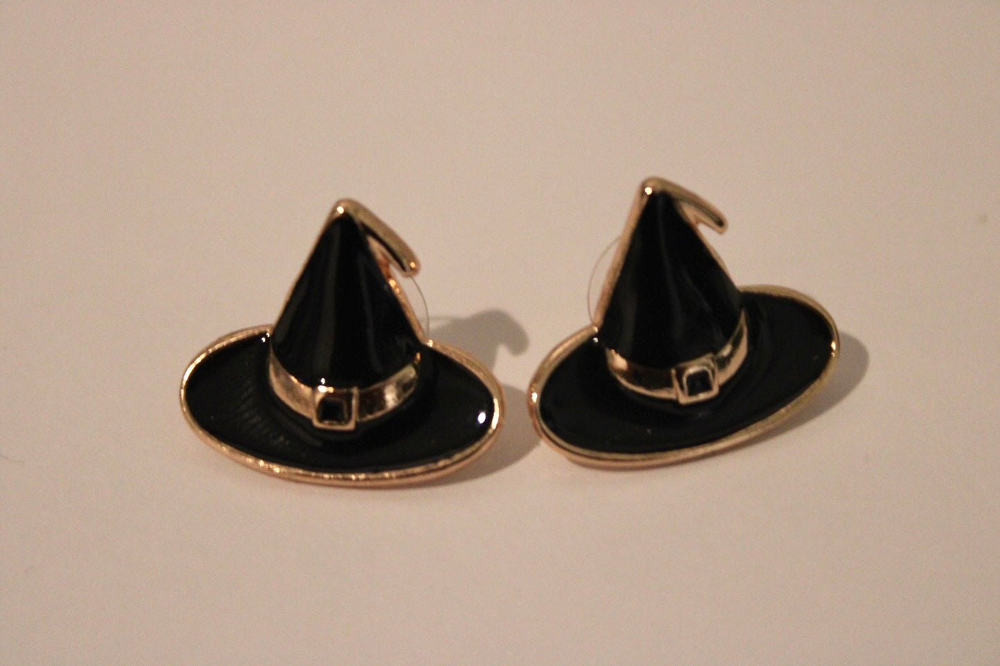 Black Witch Hat Stud Earrings